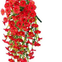 Artificial Morning Glory Hanging Vine With UV Resistant Leaves And Flowers