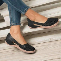 Slip-On Flats For Women With Breathable Mesh And Wide Toe Box