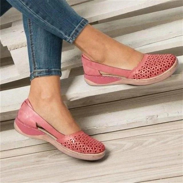 Slip-On Flats For Women With Breathable Mesh And Wide Toe Box