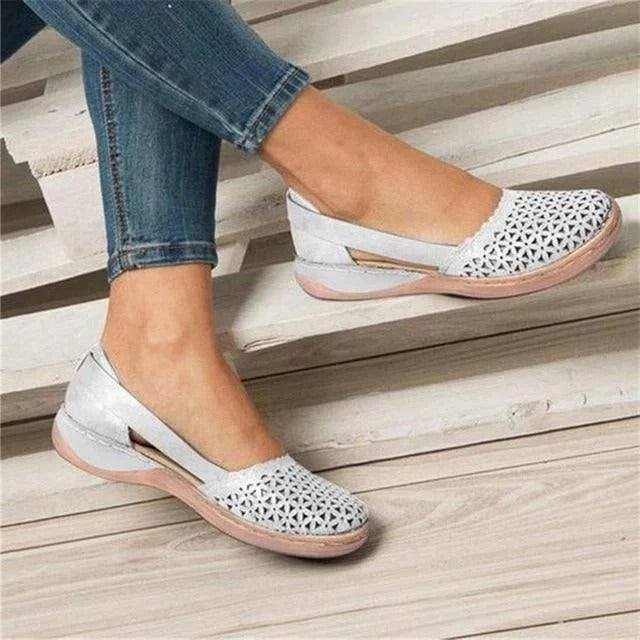 Slip-On Flats For Women With Breathable Mesh And Wide Toe Box