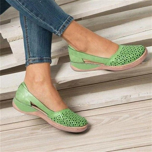 Slip-On Flats For Women With Breathable Mesh And Wide Toe Box