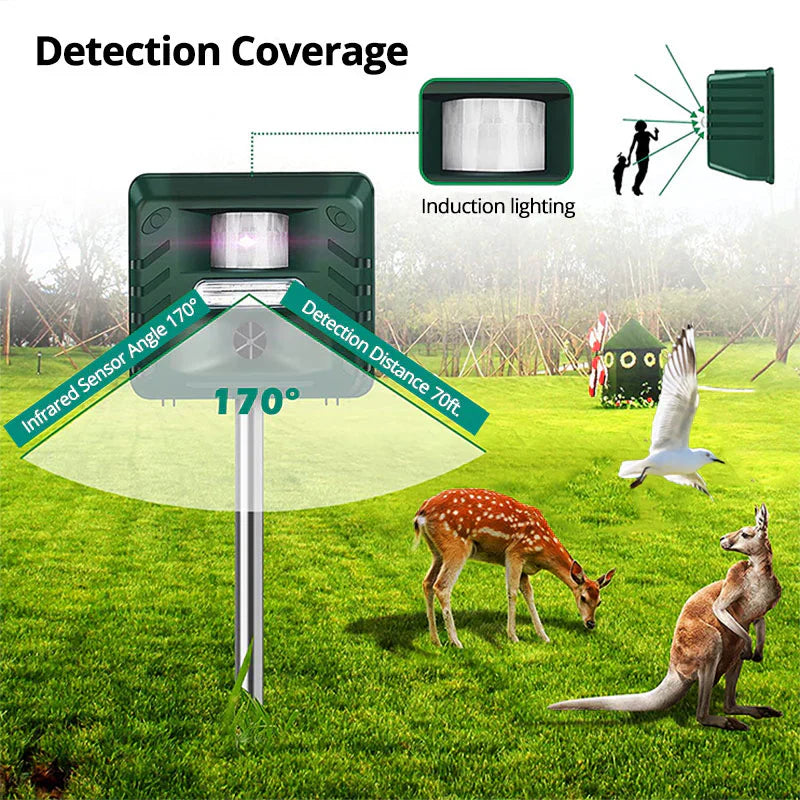Woodpecker Ultrasonic Repeller For Trees, Gardens, Decks With Adjustable Frequency