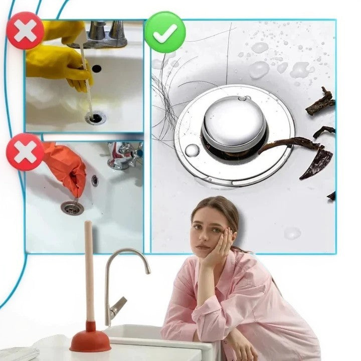 Pop Up Sink Stopper With Odor Isolation And Anti Smell Seal