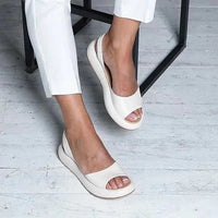 Slip-On Sandals With Open Toe And Elastic Band For Comfort