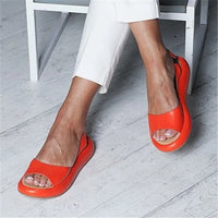Slip-On Sandals With Open Toe And Elastic Band For Comfort