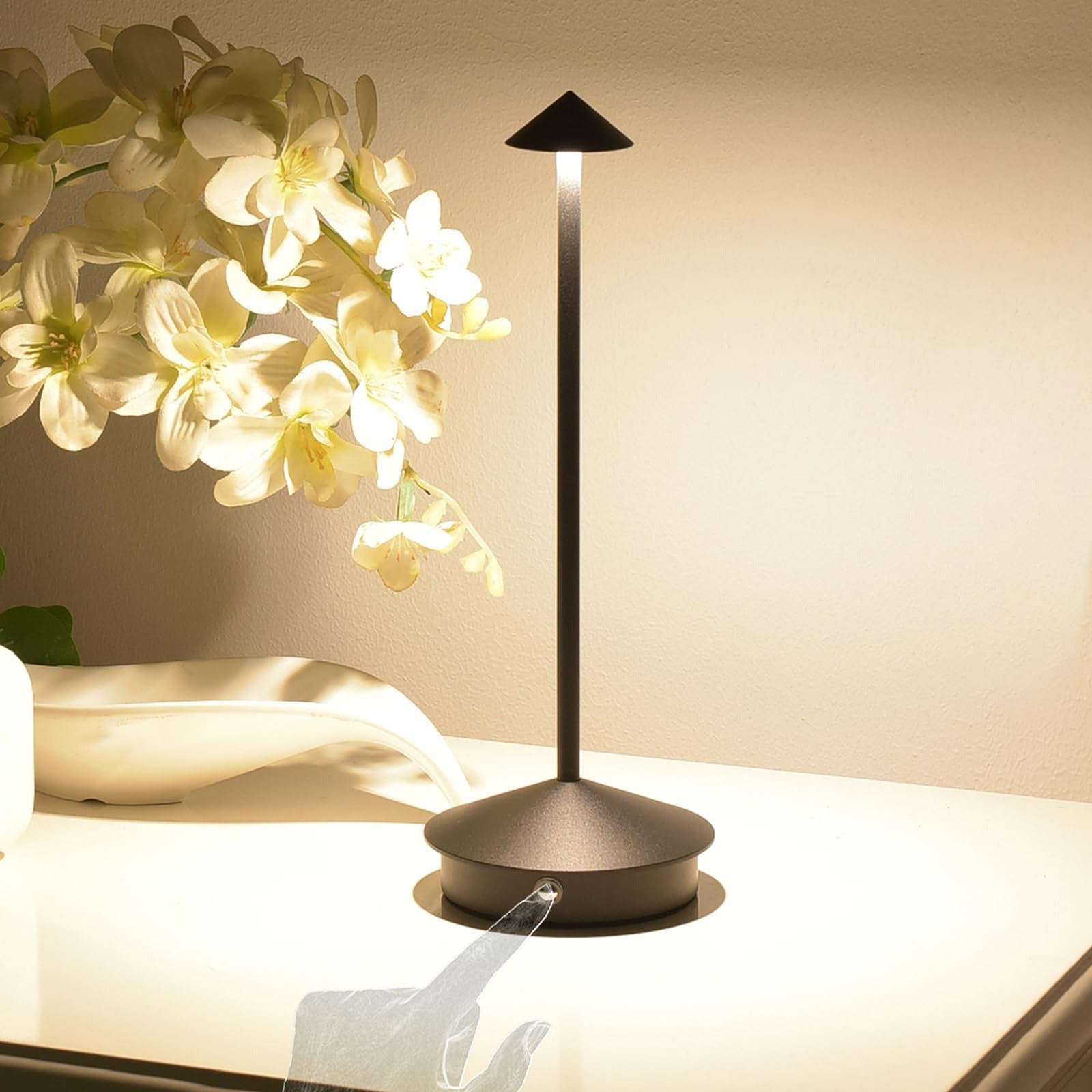 Cordless LED Desk Lamp With Touch Control And Three Dimmable Settings