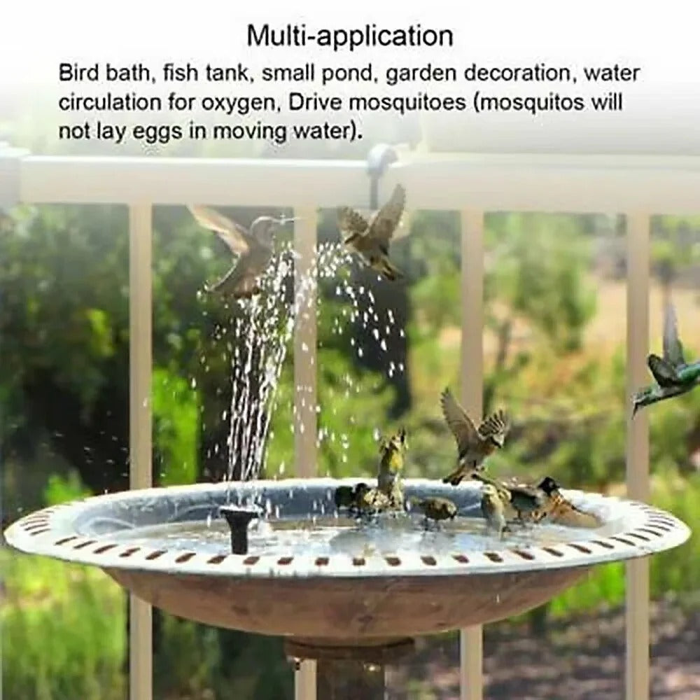 Solar Floating Fountain Pump For Bird Baths And Backyard Ponds