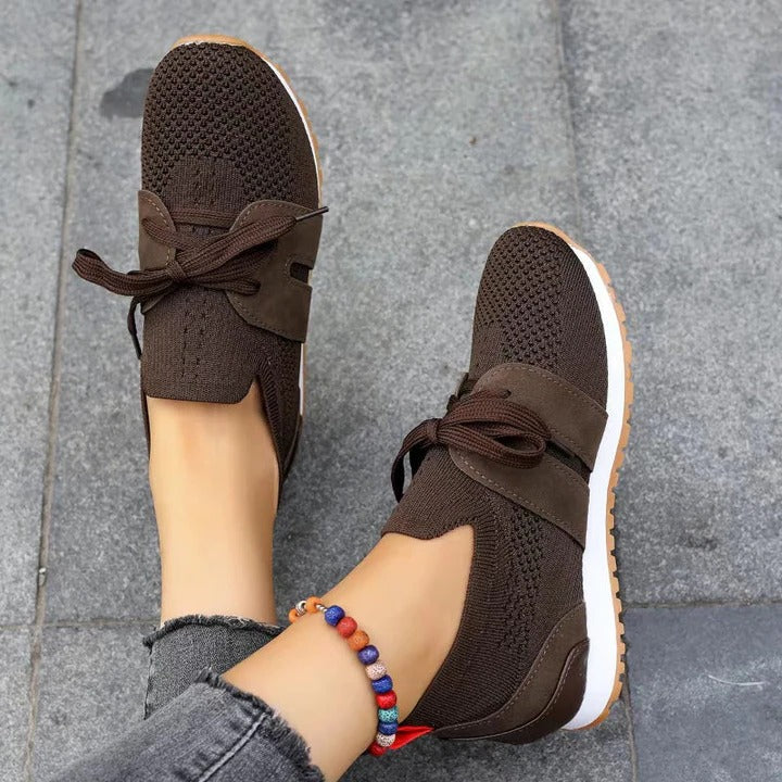 Supportive Sneakers For Foot Comfort With Breathable Mesh Upper
