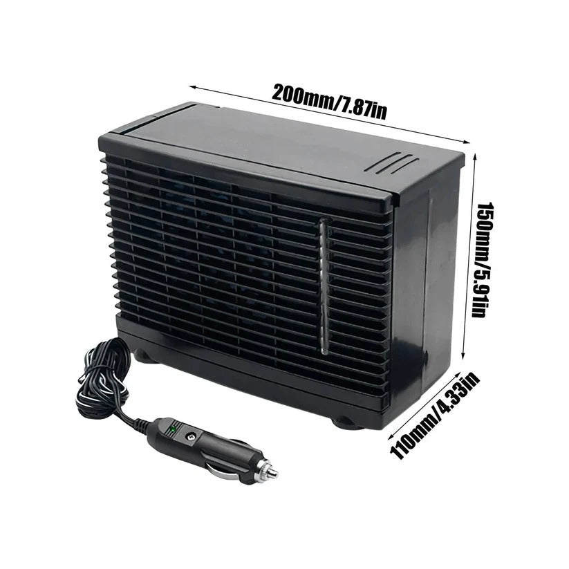 12V Portable Car Air Cooler With Cold Water Tank, Quiet Low-Power Operation