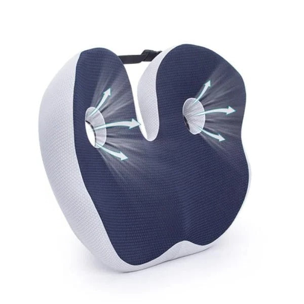 Memory Foam Seat Cushion Adjustable For Sit Bone Relief And Comfort