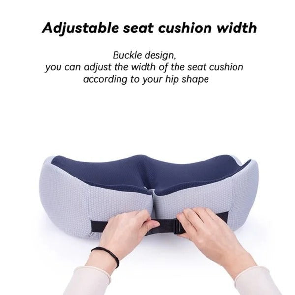 Memory Foam Seat Cushion Adjustable For Sit Bone Relief And Comfort