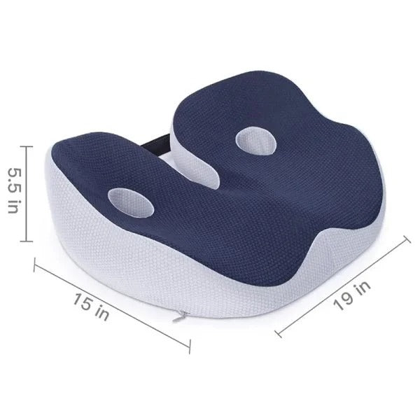 Memory Foam Seat Cushion Adjustable For Sit Bone Relief And Comfort