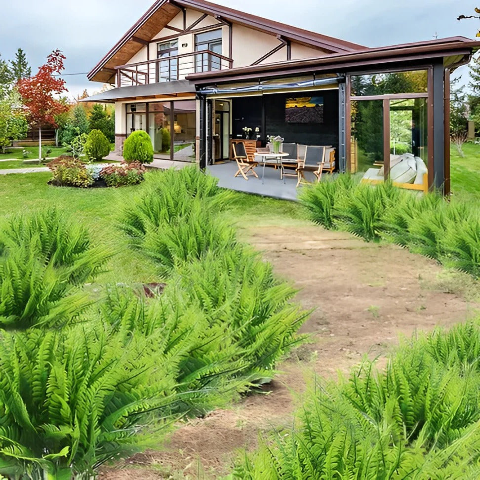 Artificial Boston Fern Plant For Outdoor Use UV Resistant Lifelike