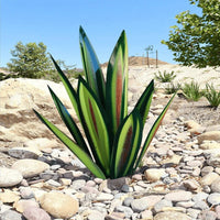 Outdoor Garden Lamp With Agave Design For Patio And Pathway