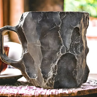 Coffee Mugs Mineral Crystal Set With Faceted Glass Finish