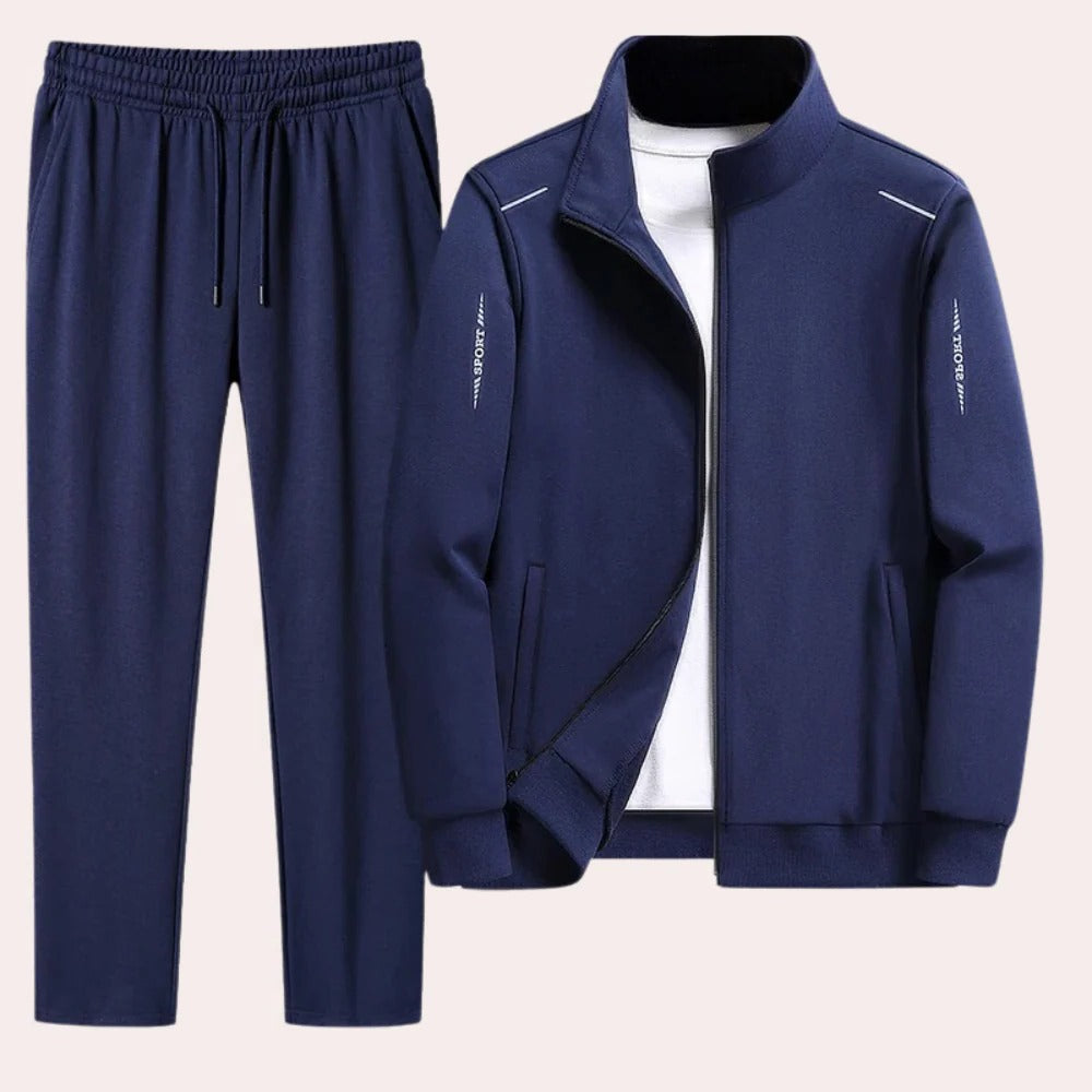 Men's Tracksuit Comfortable Lightweight Breathable Jogger Set With Zip Hoodie