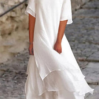 Cotton Linen Fabric Double Layer Breathable Soft Natural Blend