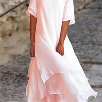 Cotton Linen Fabric Double Layer Breathable Soft Natural Blend