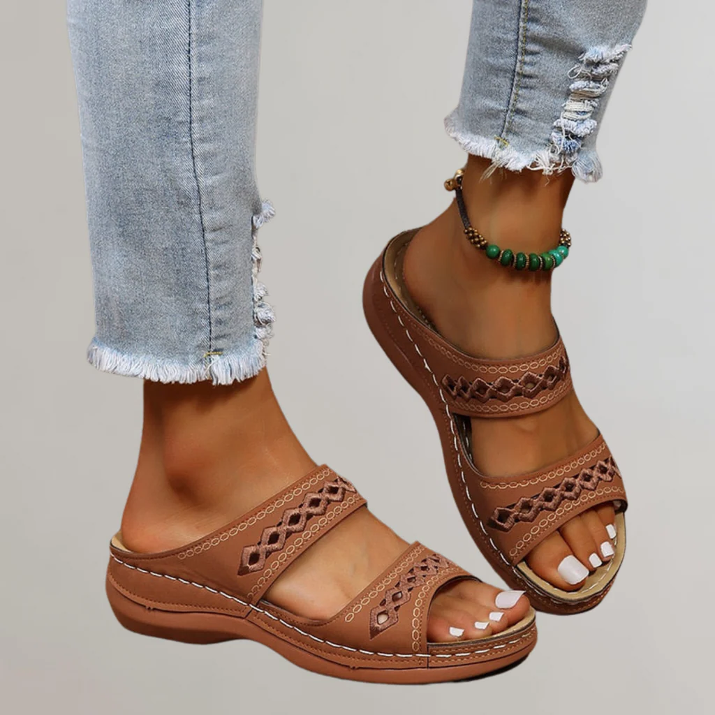 Women's Supportive Summer Sandals With Arch Support And Cushioned Footbed