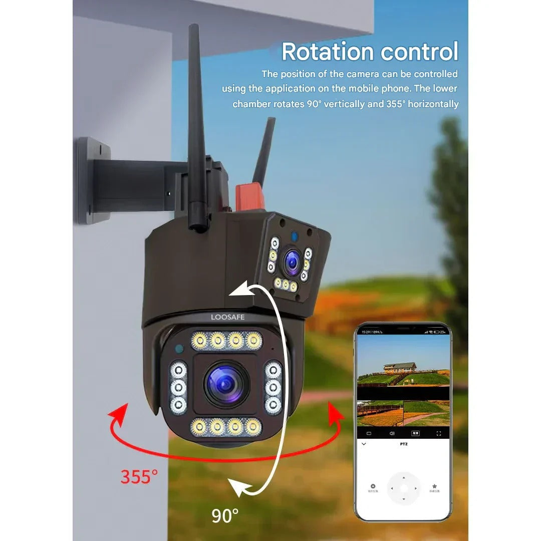 4K Wireless Security Camera DualGuard With Dual-Band Wi-Fi And Night Vision