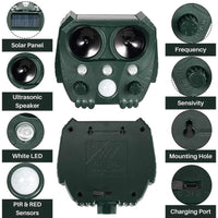 Ultrasonic Animal Repellent Device For Cats, Foxes, Rats, Squirrels, Dogs