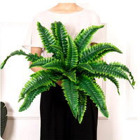 Artificial Boston Fern Plant For Outdoor Use UV Resistant Lifelike