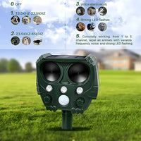 Ultrasonic Animal Repellent Device For Cats, Foxes, Rats, Squirrels, Dogs