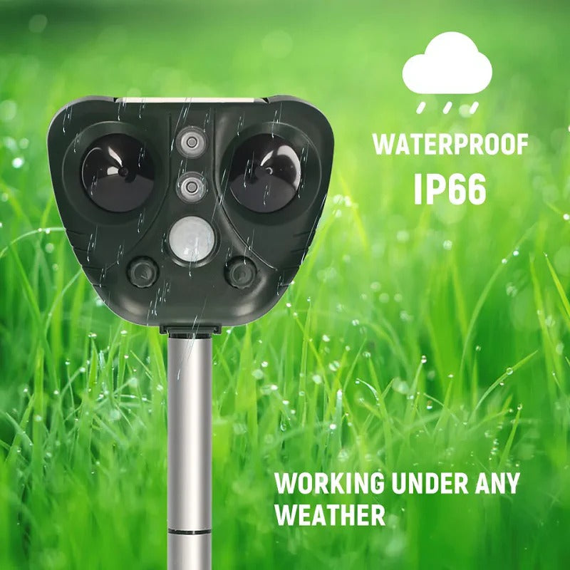 Ultrasonic Bird Repeller Solar-Powered For Outdoor Bird Control And Protection
