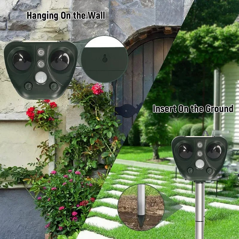 Ultrasonic Bird Repeller Solar-Powered For Outdoor Bird Control And Protection