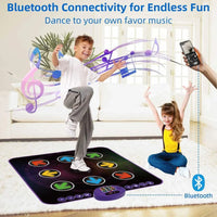 Bluetooth Dance Mat Game Pad With Light Up Music For Kids