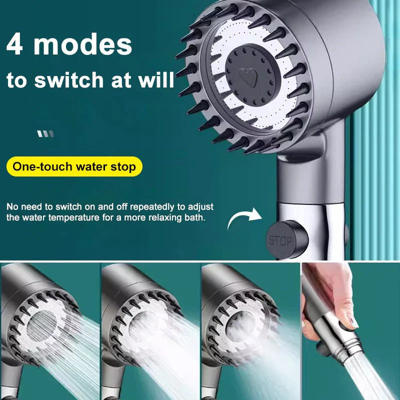 Shower Head High Pressure With Adjustable Spray And Anti-Clog Nozzles
