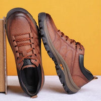 Men's Supportive Leather Shoes For Foot Comfort And Stability
