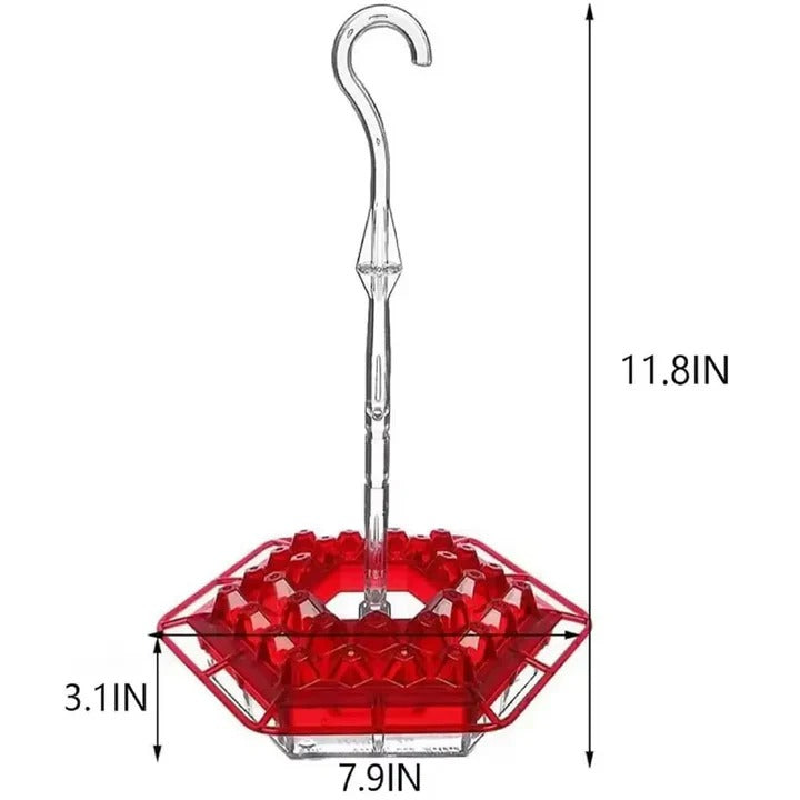 Hummingbird Feeder With Ant Guard For Outdoor Hanging Use