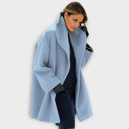 Women's Wool Coat Windproof Luxury Long Winter Overcoat With Warm Lining