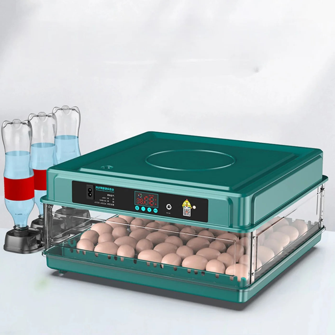 Digital Egg Incubator, Adjustable Tray, EU Plug, Light Tester, Turner For Poultry