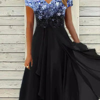 Chiffon Party Dress For Women Elegant Flowy Evening Cocktail Outfit
