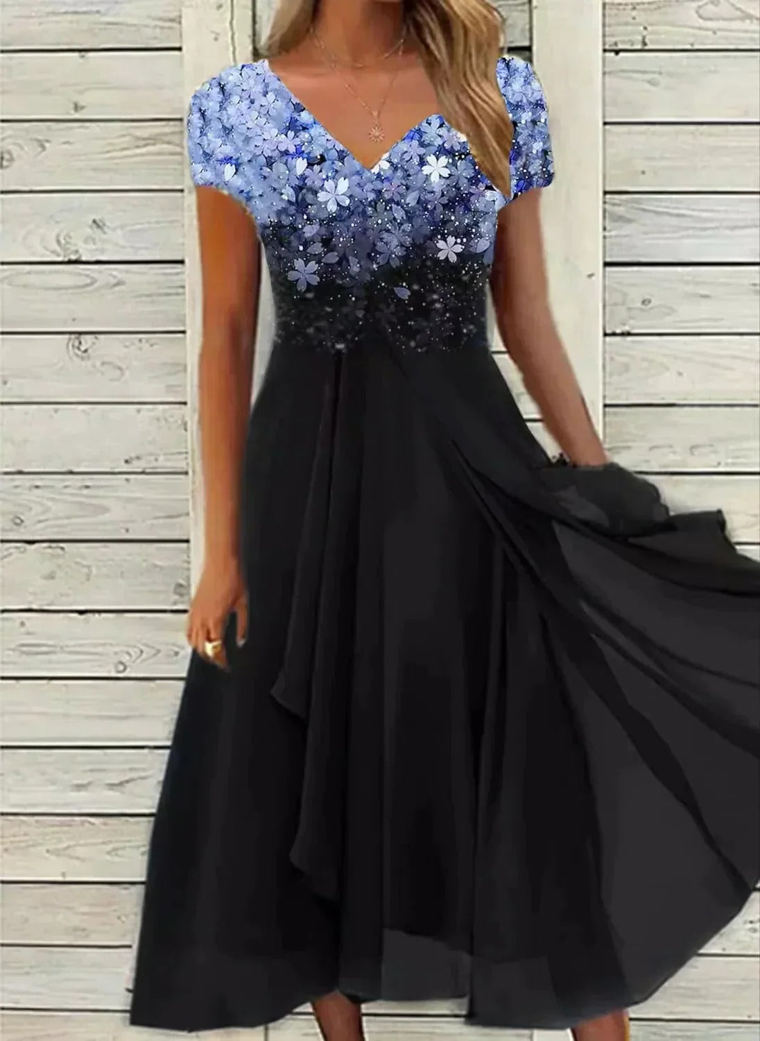 Chiffon Party Dress For Women Elegant Flowy Evening Cocktail Outfit