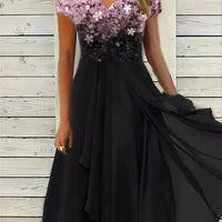 Chiffon Party Dress For Women Elegant Flowy Evening Cocktail Outfit