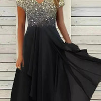Chiffon Party Dress For Women Elegant Flowy Evening Cocktail Outfit