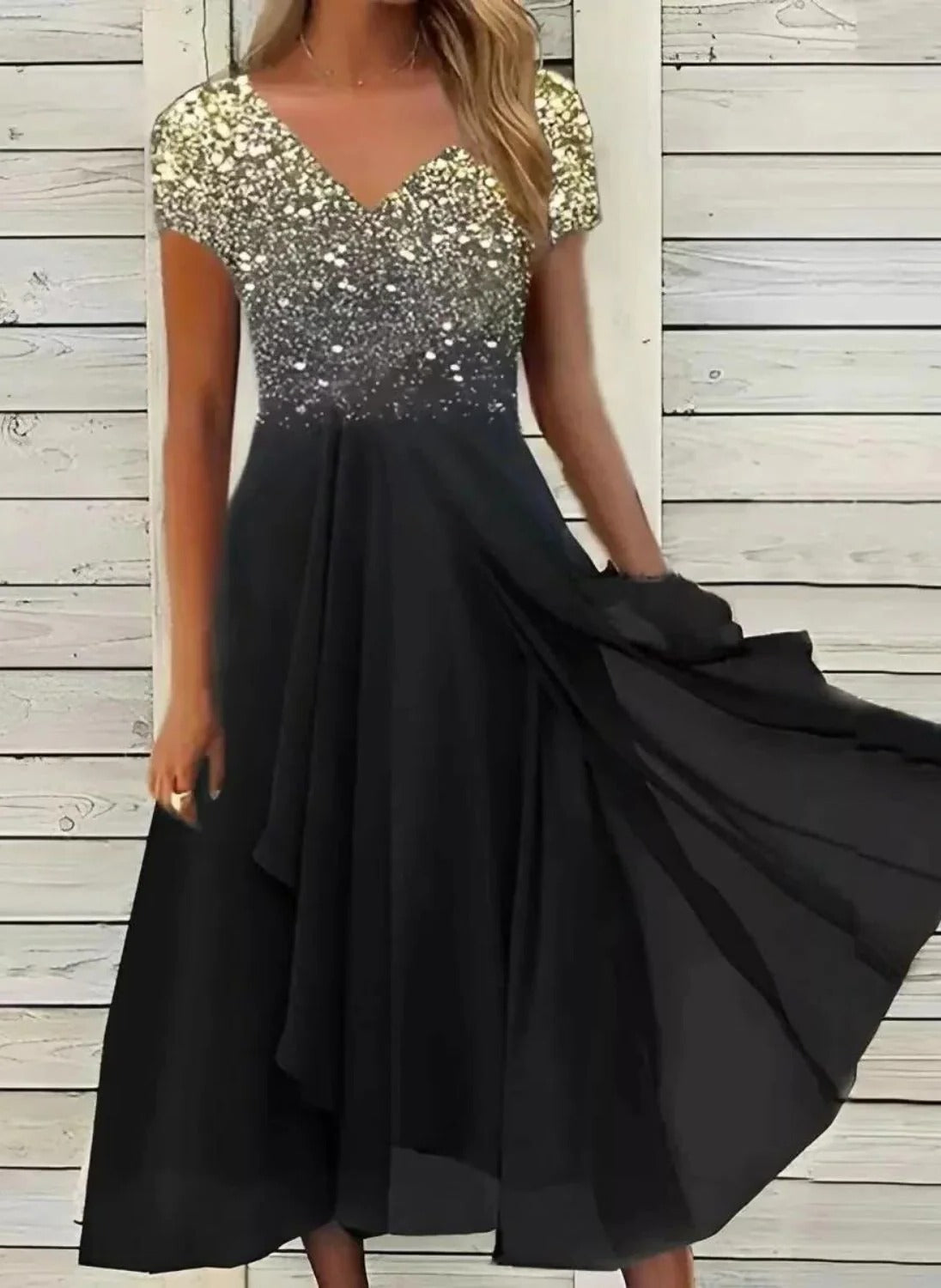 Chiffon Party Dress For Women Elegant Flowy Evening Cocktail Outfit