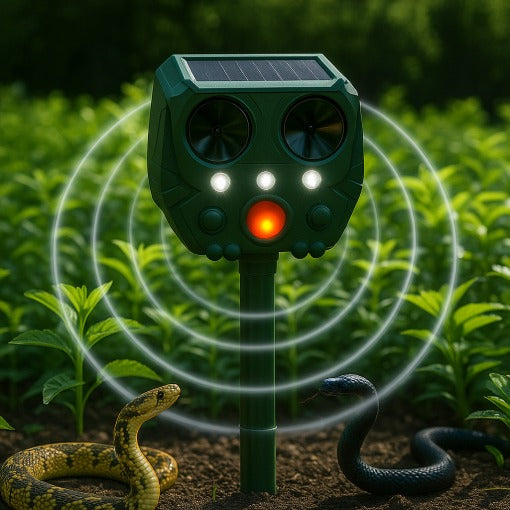 Snake Repeller Ultrasonic Solar Powered Outdoor Yard Garden Electronic Device