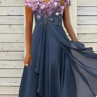 Chiffon Party Dress For Women Elegant Flowy Evening Cocktail Outfit