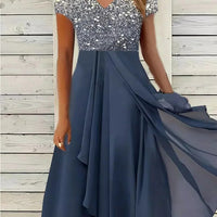 Chiffon Party Dress For Women Elegant Flowy Evening Cocktail Outfit