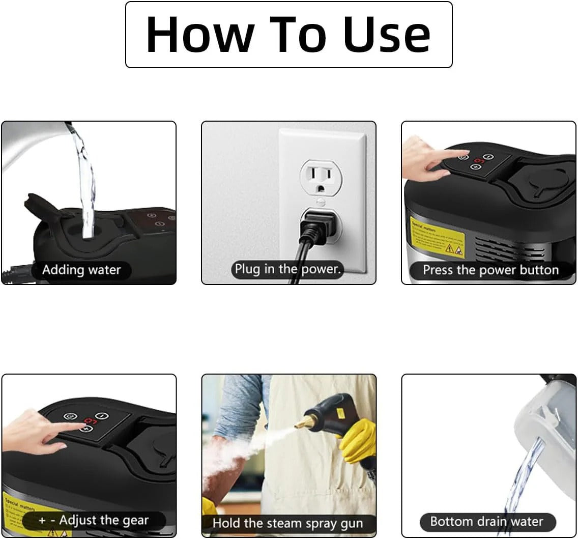 Steam Cleaner 2500W High-Pressure Steam Cleaning Kit With Gloves