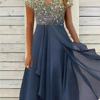 Chiffon Party Dress For Women Elegant Flowy Evening Cocktail Outfit