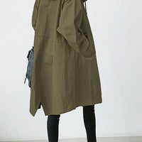 Trench Coat With Hood And Waterproof Rain Protection