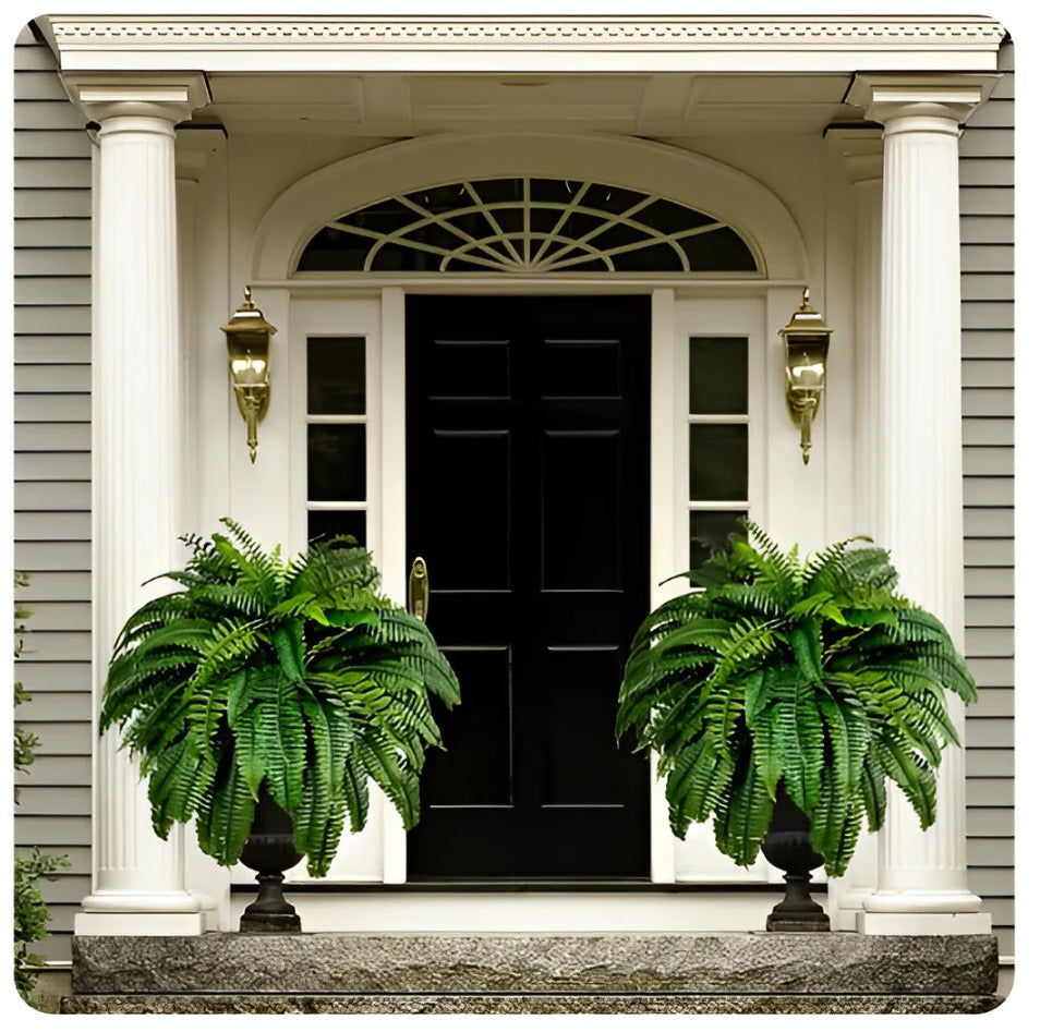 Artificial Boston Fern Plant For Outdoor Use UV Resistant Lifelike