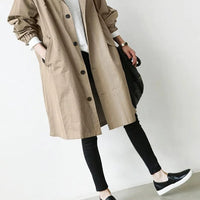 Trench Coat With Hood And Waterproof Rain Protection