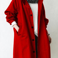 Trench Coat With Hood And Waterproof Rain Protection