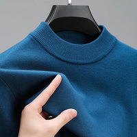 Men's Cashmere Sweater Featuring Elegant Hem And Luxurious Finish